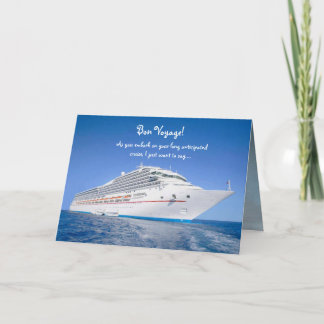 Tarjeta Bon Voyage Cruise