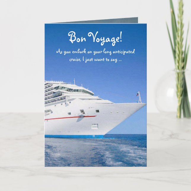 Tarjeta Bon Voyage Cruise (Anverso)