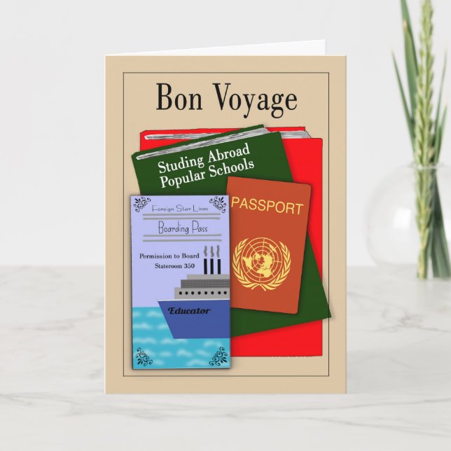 Tarjeta Bon Voyage para el extranjero (Anverso)