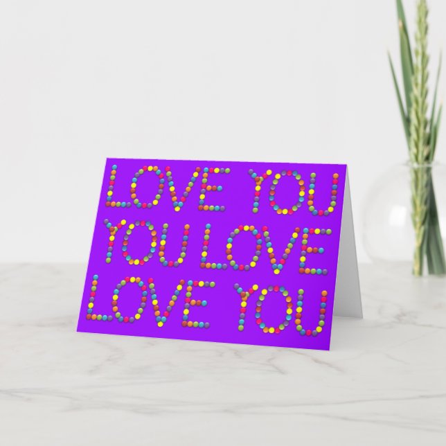 Tarjeta BonBon Se trata de amor - Te amo (Anverso)