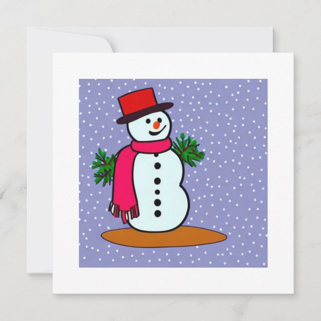Tarjeta  Bonhomme de neige (Anverso)
