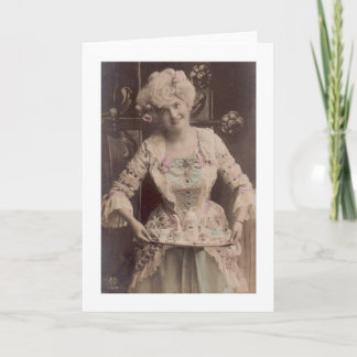 Tarjeta Bonita carta de té victoriana