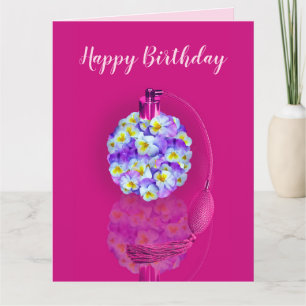 Tarjeta Bonita fiesta de cumpleaños de Pansy Atomizer