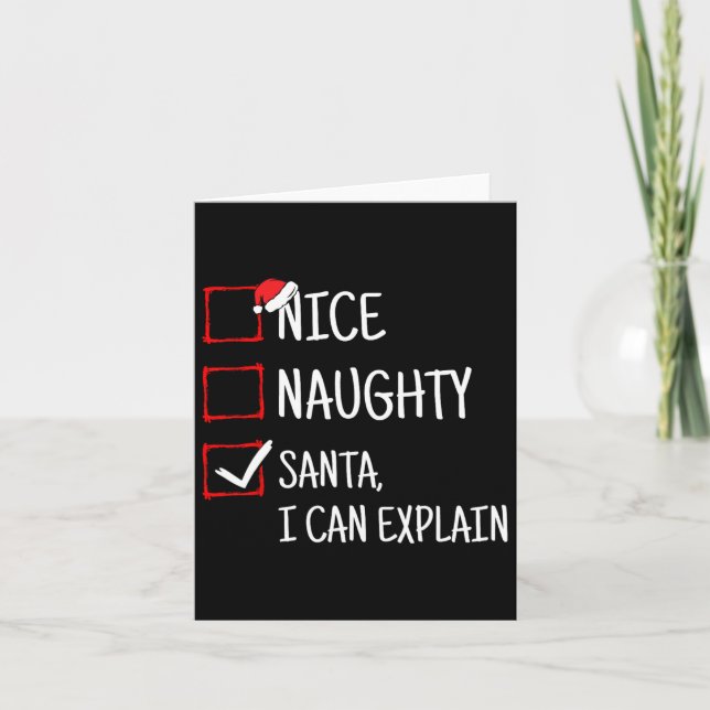 Tarjeta Bonita mala Santa I puede explicar a Navidades gra (Anverso)