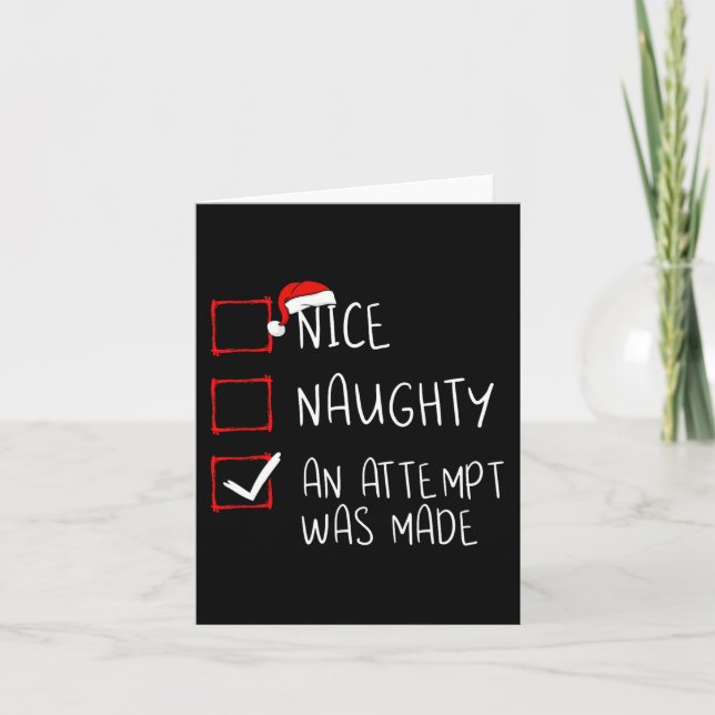 Tarjeta Bonita Maldad Se Intentó Hacer Navidades List Sa (Anverso)