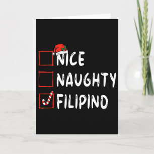 Tarjeta Bonita Navidad traviesa filipina Filipinas Xmas H