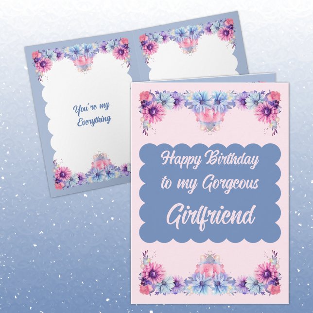 Tarjeta Bonita novia flores de cumpleaños rosa (Subido por el creador)