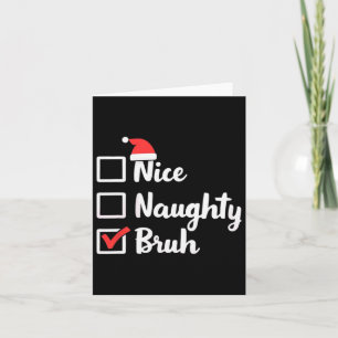 Tarjeta Bonita traviesa Bruh Graciosa Navidades de Navidad