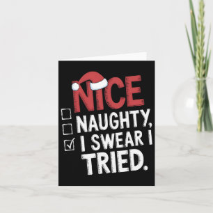 Tarjeta Bonita traviesa, dulce, he probado Navidades graci