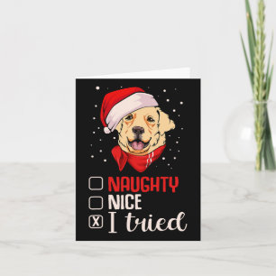 Tarjeta Bonita traviesa que intenté recuperar Navidades de