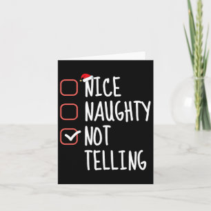Tarjeta Bonita traviesa que no cuenta graciosos Navidades