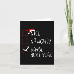 Tarjeta Bonita traviesa quizás el próximo año Navidades di
