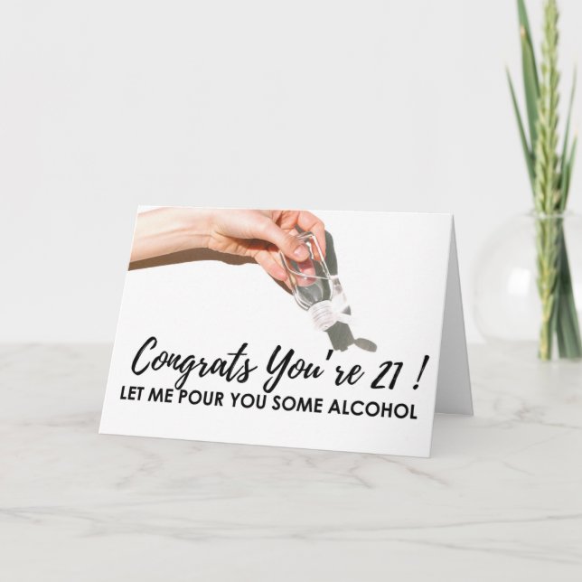 Tarjeta Bonitizador de mano divertida Quarantine 21 Birthd (Anverso)