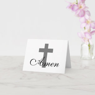 Tarjeta bonito AMÉN con CRUZ