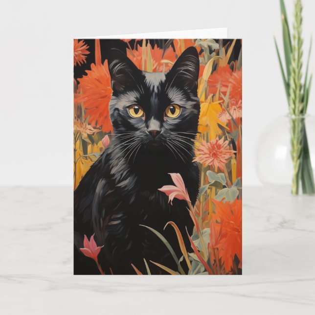 Tarjeta Bonito Black Kitty (Anverso)