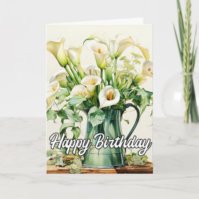 Tarjeta Bonito Calla Lily Flowers (Anverso)
