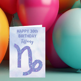 Tarjeta Bonito Capricorn Astrología Rótulo Personalizado C