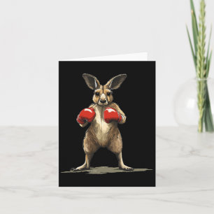 Tarjeta Bonito Combatiente Canguro Por Un Hilarante Knocko