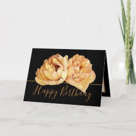 Tarjeta Bonito Cream Peony Moda Floral Bouquet Cumpleaños