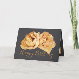 Tarjeta Bonito Cream Peony Moda Floral Bouquet Cumpleaños