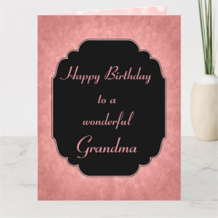 Tarjeta Bonito cumpleaños abuela rosa moderno