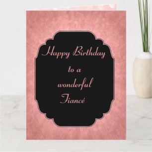 Tarjeta Bonito cumpleaños moderno rosa Novio