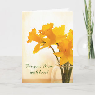 Tarjeta Bonito Daffodil Para Mamá Cumpleaños