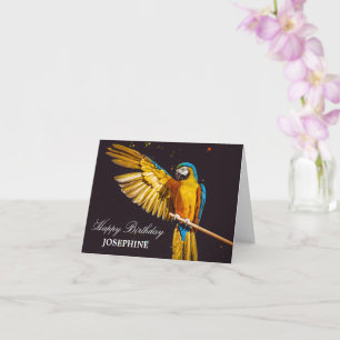 Tarjeta Bonito de vida silvestre de las aves amarillas Mac
