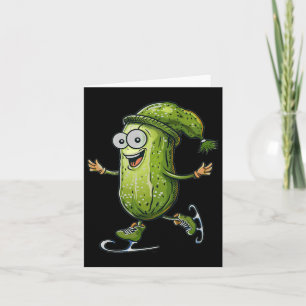 Tarjeta Bonito Deporte Invierno Con Patinaje Hielo Ss Cute