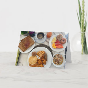 Tarjeta Bonito desayuno banquete