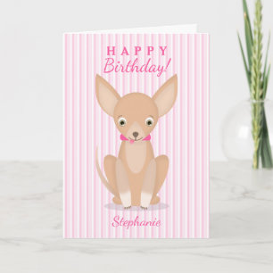 Tarjeta Bonito en Chihuahua Rosa