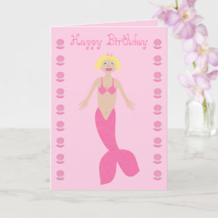 Tarjeta Bonito Fantasía Rosa Sirvienta Personalizado Cumpl