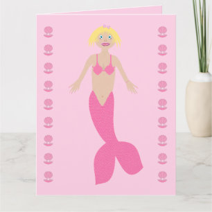 Tarjeta Bonito Fantasía Rosa Sirvienta Personalizado Cumpl