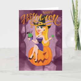 Tarjeta Bonito Feliz Halloween