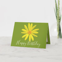 Bonito Floral Moderno Daisy Flor Aniversario Verde