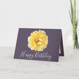 Tarjeta Bonito Floral Moderno Rosa Flor Morado Cumpleaños