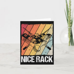 Tarjeta Bonito jugador de billar de billares para rack