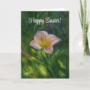Tarjeta Bonito Lily Flower Art Easter Card