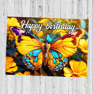 Tarjeta Bonito Mariposa Feliz Cumpleaños