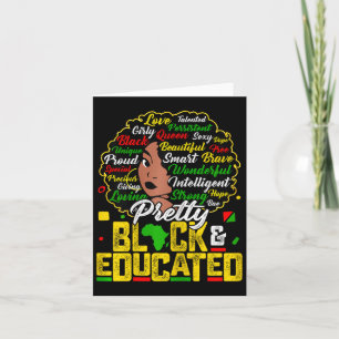 Tarjeta Bonito Negra Y Educada Yo Soy El Africano Fuerte