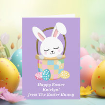 Bonito Niños Personalizables Conejitos de Pascua