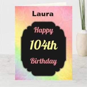 Tarjeta Bonito personalizada 104º cumpleaños