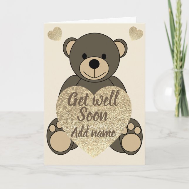 Tarjeta Bonito personalizado obtener bien pronto la tarjet (Anverso)