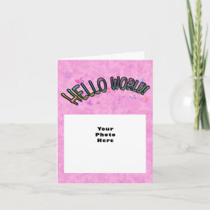 Tarjeta Bonito Rainbow Hello World