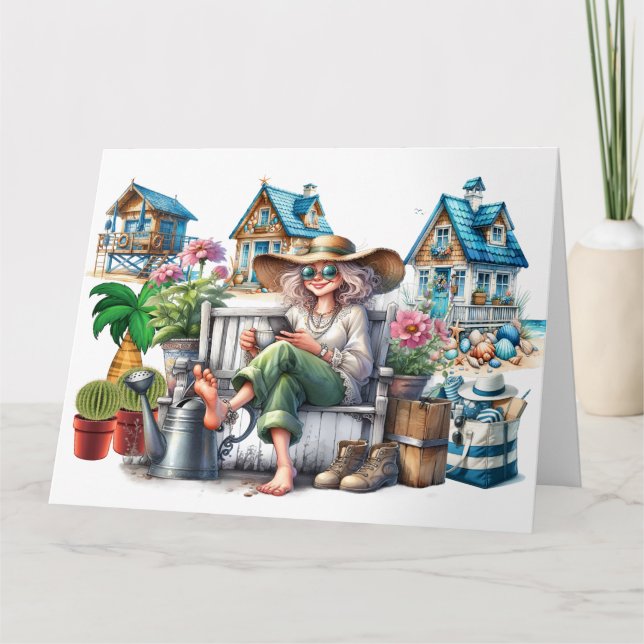 Tarjeta Bonito Senior Lady - Vea Inside - (Anverso)