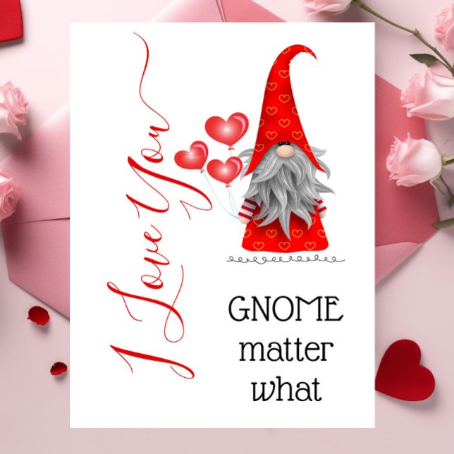 Tarjeta Bonito Te Amo Gnomo Sin Importar Qué San Valentín (Subido por el creador)