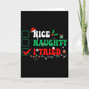 Tarjeta Bonito Travieso Intenté Emparejar Navidad Divertid