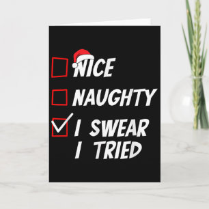 Tarjeta Bonito Travieso Juro Que Lo Intenté Navidad Famili