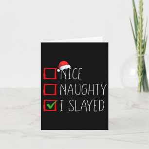 Tarjeta Bonito travieso Navidades asesinados Lista Santa C