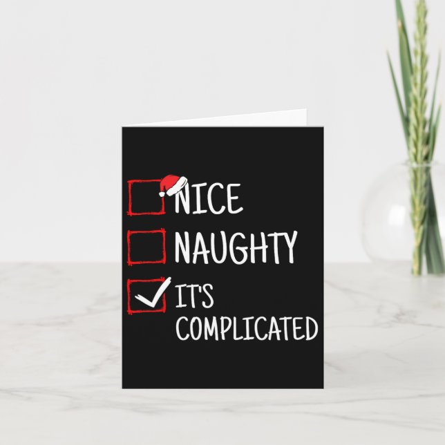 Tarjeta Bonito travieso Navidades graciosos (Anverso)